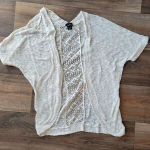 Rue21 Cream Open-Front Cardigan
